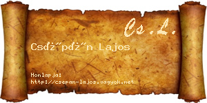Csépán Lajos névjegykártya